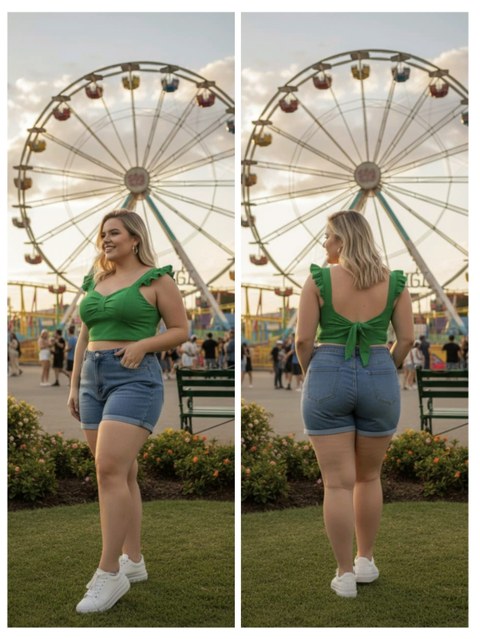 Cropped manga borboleta