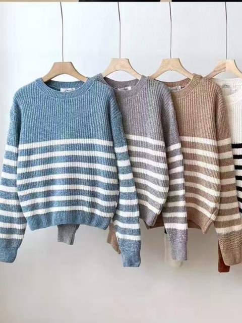 Blusa de listrada chenile importado pedro ji