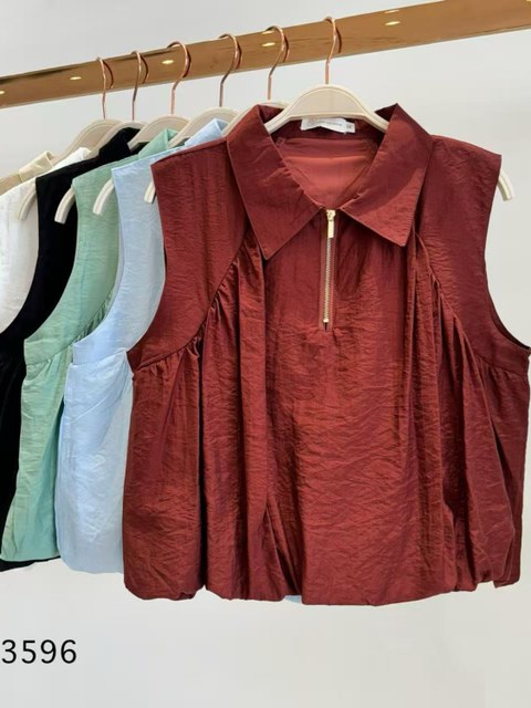 Blusa de camisa com zíper e forrado importado pedro ji