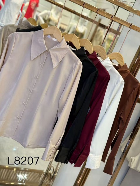 Blusa de camisa cetim importado pedro ji