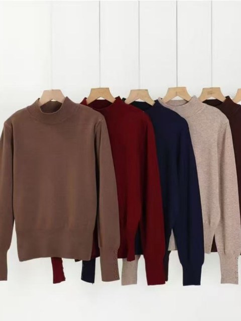 Blusa de modal manga com botão importado pedro ji