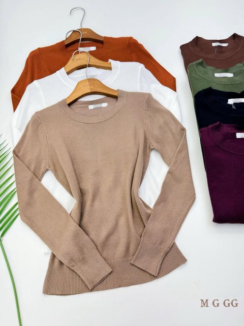 Blusa de cora redonda importado pedro ji