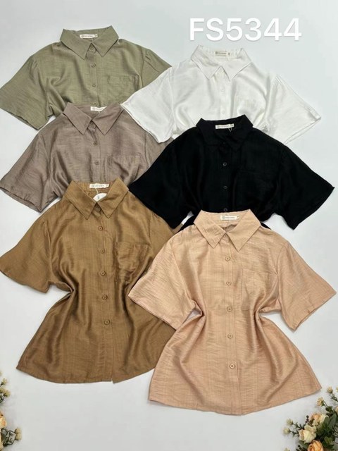 Blusa com bolso viscolinho com algodão importado pedro ji