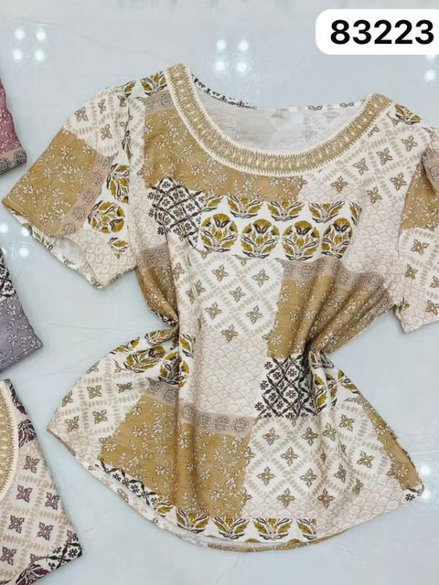 Blusa de estampado com bordado importado pedro ji
