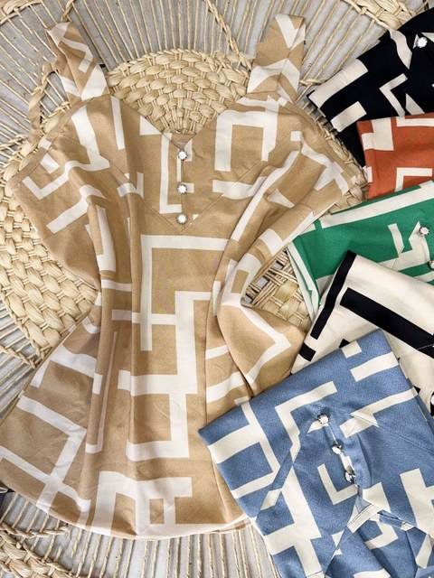 Regata de crepinho estampado pedro ji