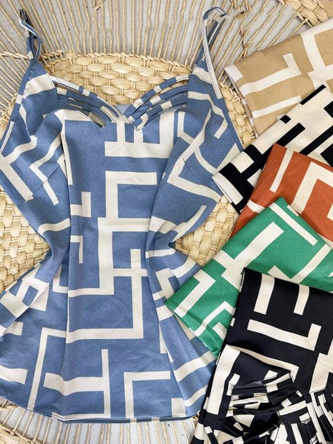 Regata de crepinho estampado pedro ji