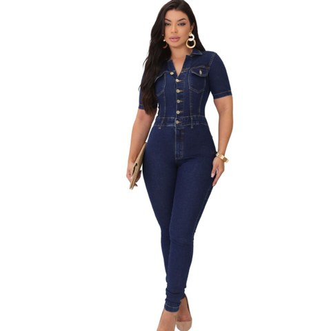 Macacão de manga curta Com Elastano Premium Modelador 7030