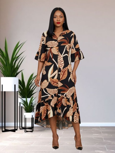 Vestido longo baile ,Manga flare floral