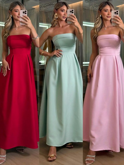 Vestido Midi Sara Liso FF-VES-016-ESF