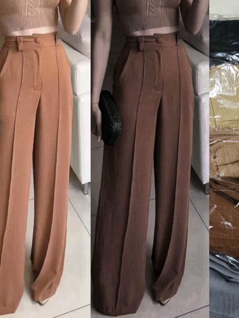 Calça Pantalona Duna Botão