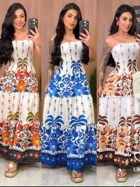 Vestido Tomara que caia floral