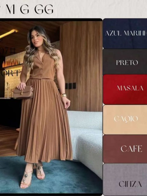 Conjunto Twil Colete e Saía