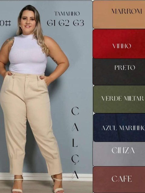 Calça Cenoura Alfaiataria Plus