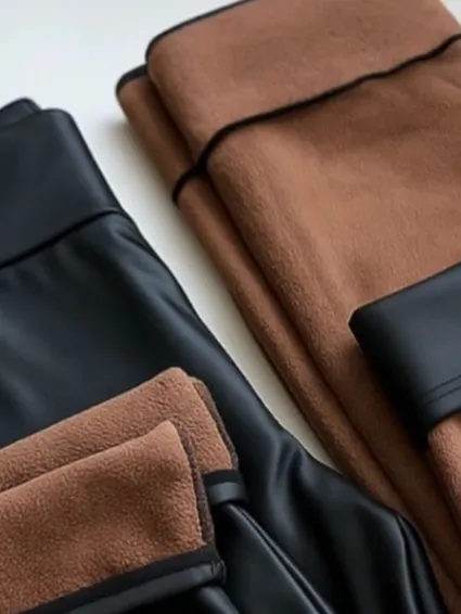 Calça Feminina PU Térmica Peluciada Inverno Plus Size