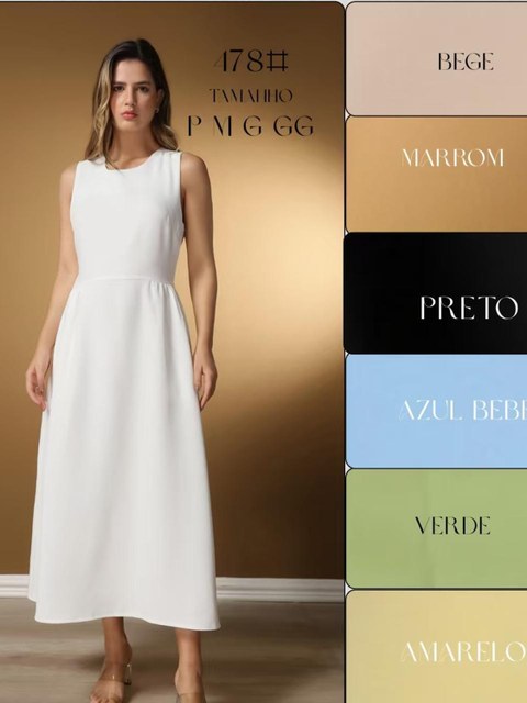 Vestido Alfaiataria Midi