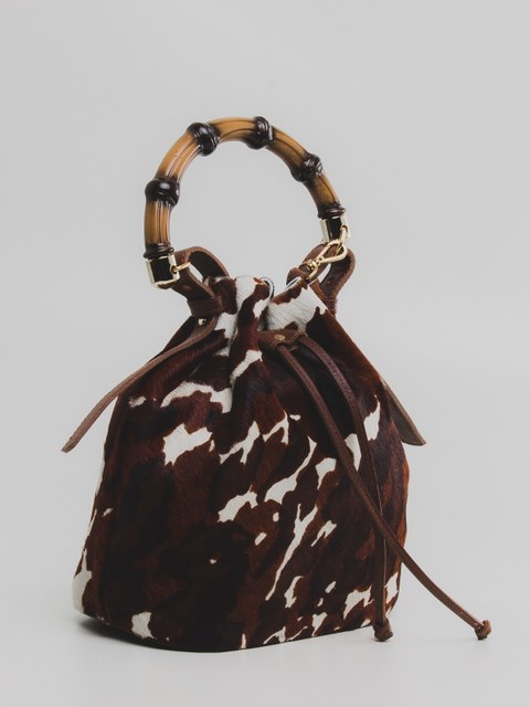 Bolsa saco com alça de bambu 10450277