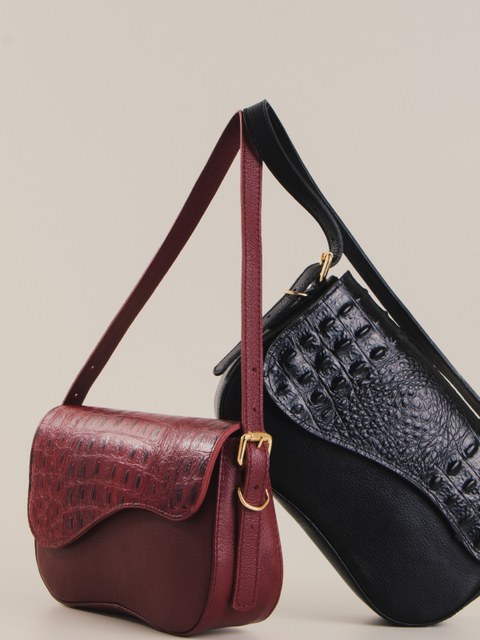 Bolsa em Couro Croco Marcela 10260237