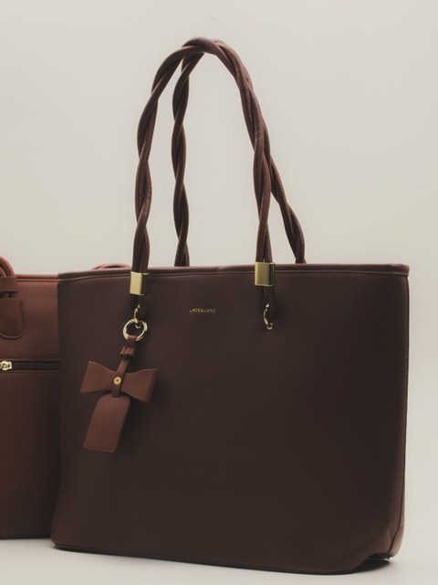 Bolsa grande sintética com alça trançada 11150136