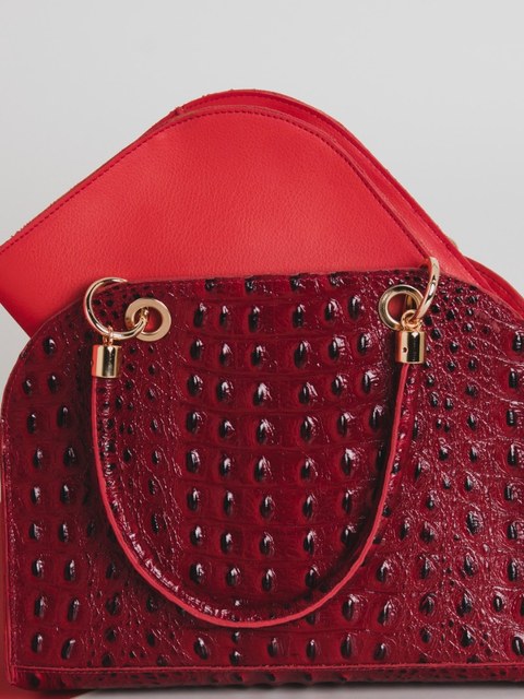 Bolsa em Couro Croco Emilly 10560289