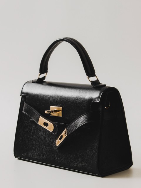 Bolsa em couro legítimo com design estruturado 11050238