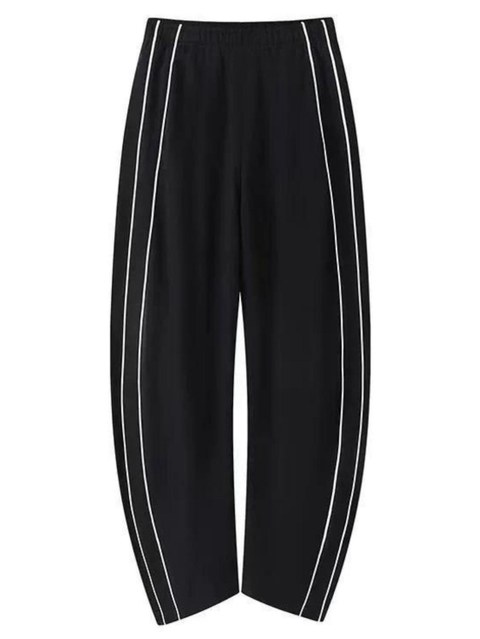 Calça De Moletom.calças de banana Feminina perna larga,S3502