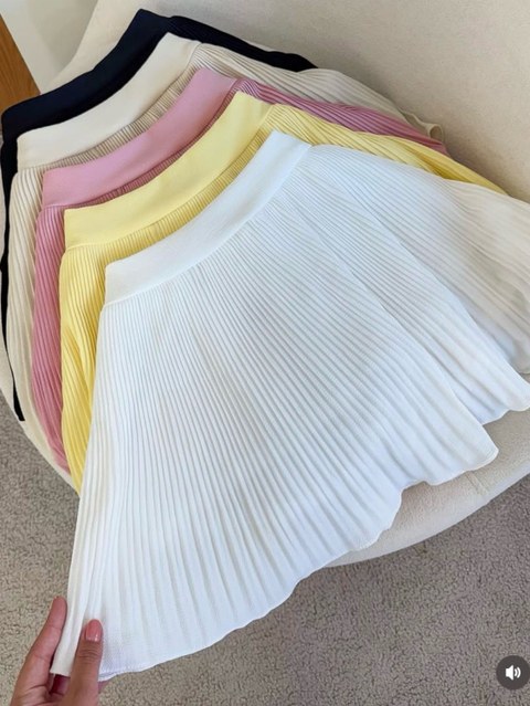 Short saia curta plissada