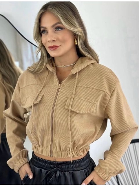Blusa Jaqueta cotele manga longa inverno