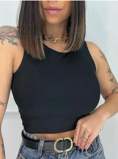 Blusa Cropped cavado