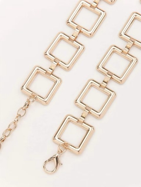 Cinto Corrente metalizado modelo cuadrado