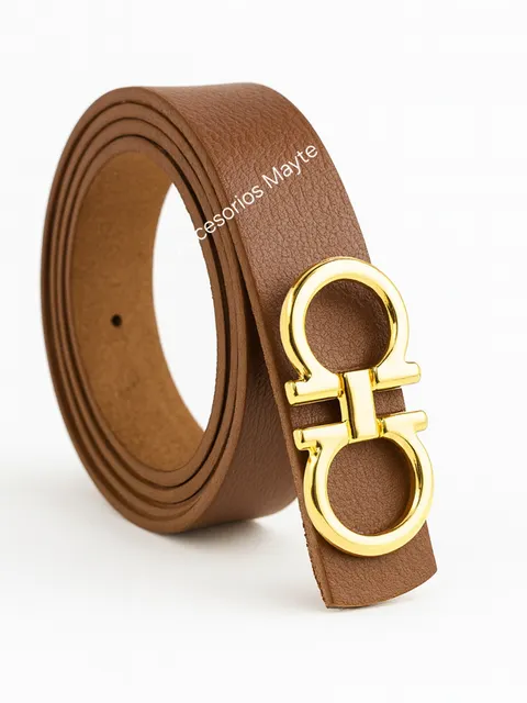 Cinto femenino com fivela dourado oitinho