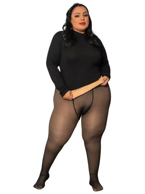 Meia calça peluciada pluz size