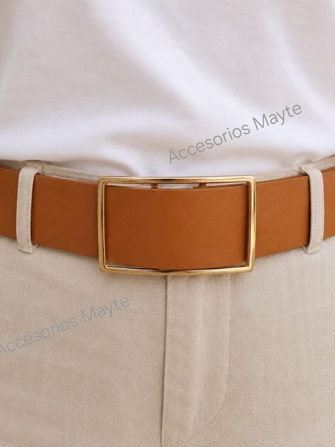 Cinto Feminino com Fivela Dourado de 5cm Largura da Moda