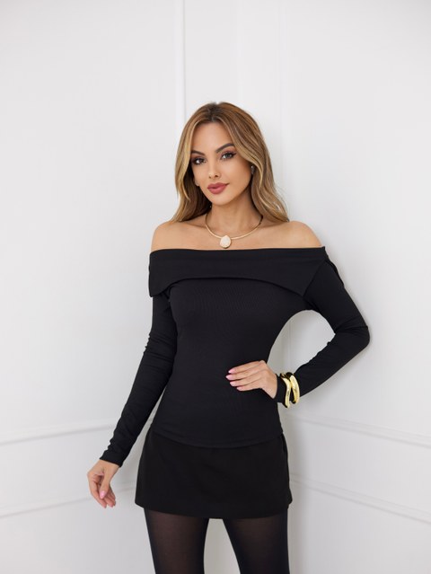 Blusa Ribana babado manga longa ciganinha
