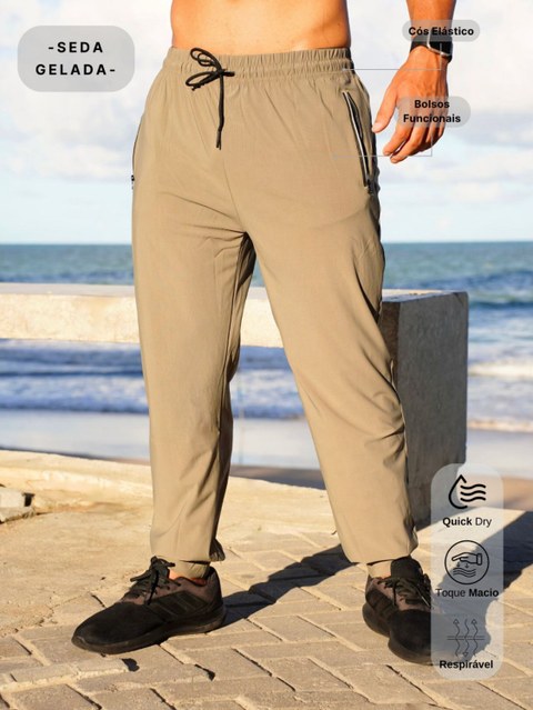 Calça jogger masculina seda gelada YL13