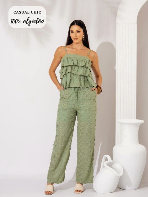 Conjunto laise aplicações flores AT3009