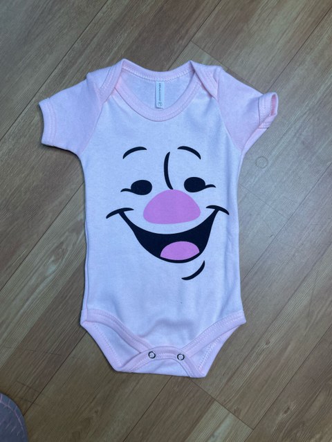 Body Bebê Leitão Rosa Fantasia Mesversário Menina Fofo