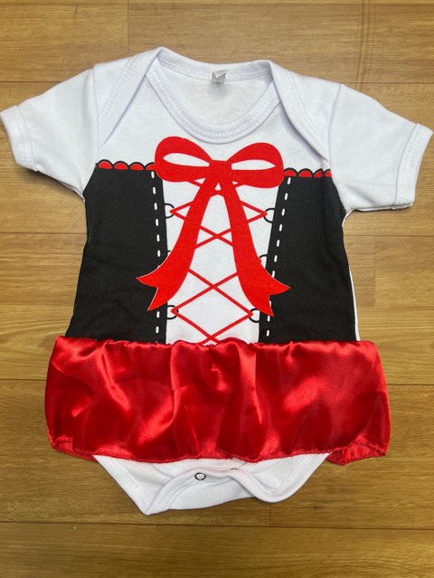 Body Infantil Chapeuzinho Vermelho Fantasia Mesversário