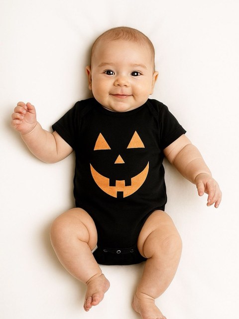 Body Bebê Abóbora Fantasia Halloween Festa Mesversário
