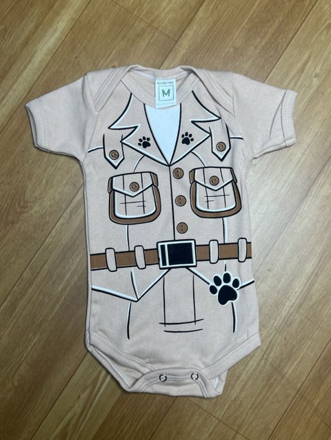 Body Bebê Safari Fantasia Mesversário Menino