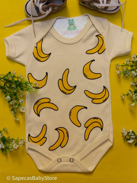 Body Bebê Temático Banana