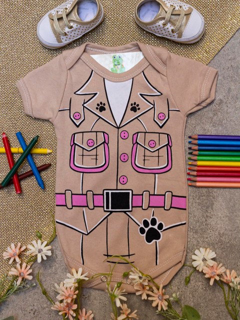 Body Bebê Temático Safari