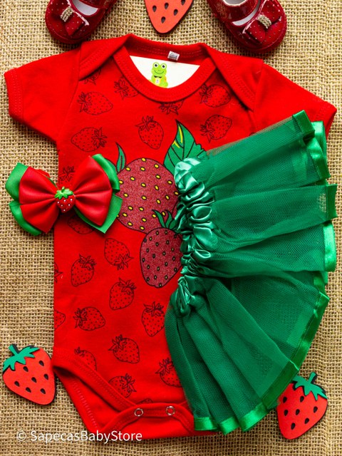 Kit Mesversario Com Saia de Tule e Laço