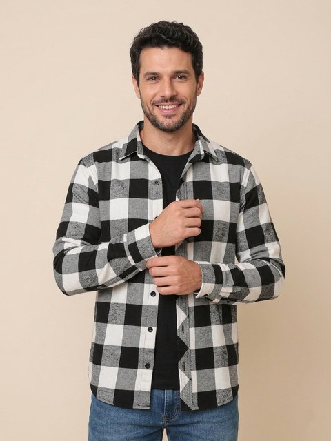 (Camisa Xadrez Masculino 6610#)**