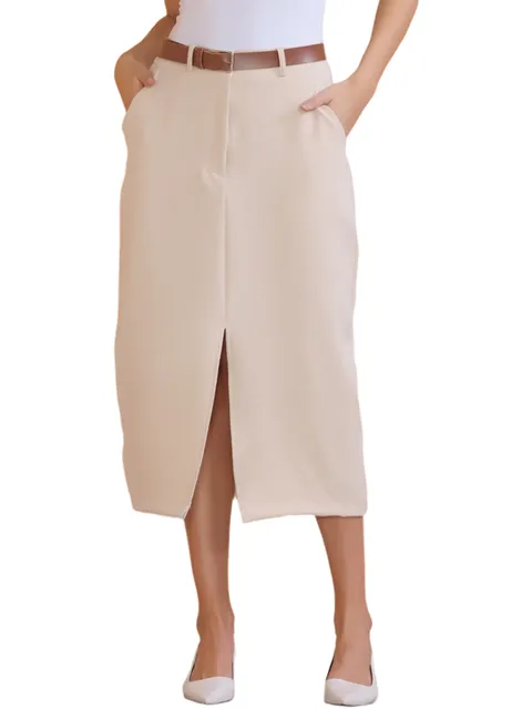 (Saia Midi CINTO Alfaiataria Feminina)**