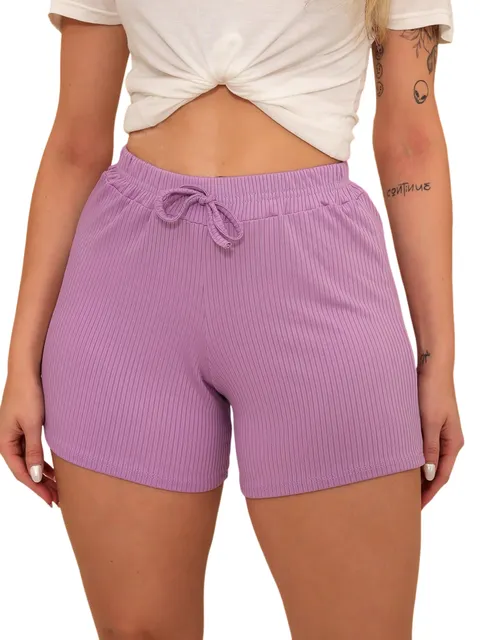 (Short Canelada Plus Size Feminino)**