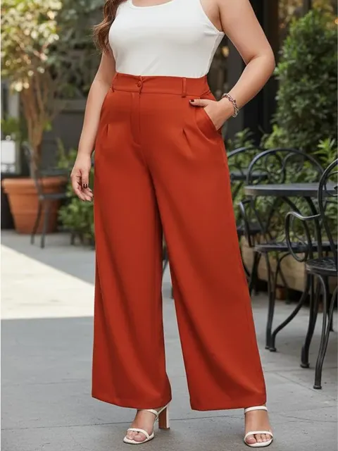 (Calça Alfaiataria Feminina Plus Size)**