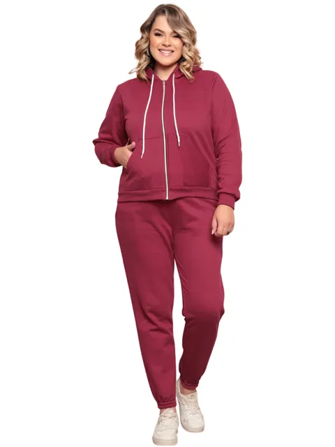 (Conjunto Moletom )Plus Size Feminina