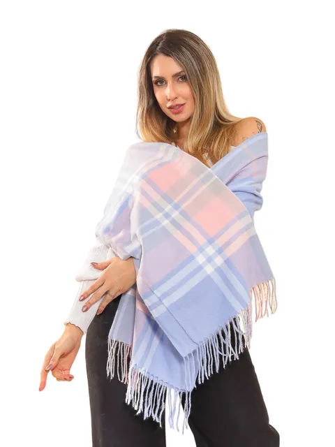 Kit 5pecas Cachecol Xadrez inverno**