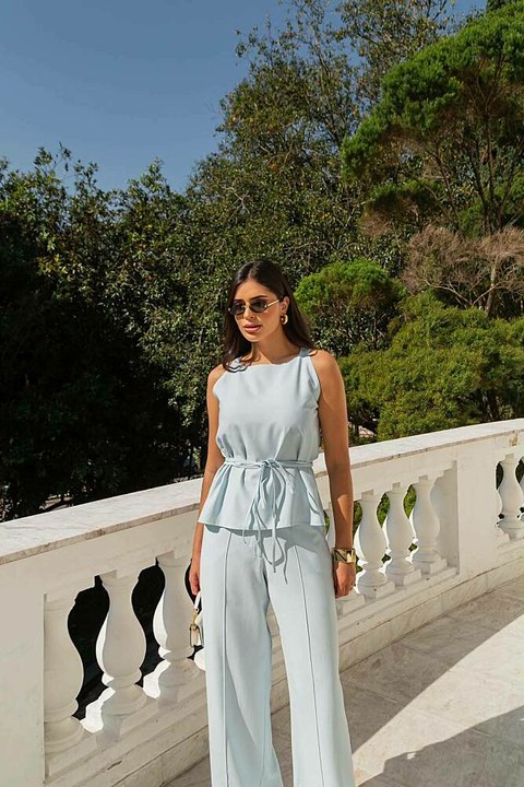Blusa alça c cinto