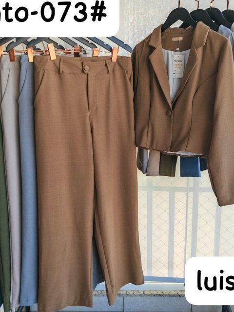 conjunto -073# Conjunto de luis twil blazer curto e calça